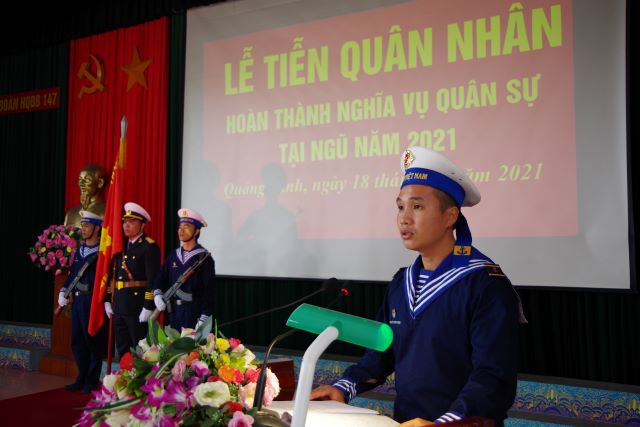 Lữ đoàn 147 Hải quân 418 quân nhân hoàn thành nghĩa vụ quân sự