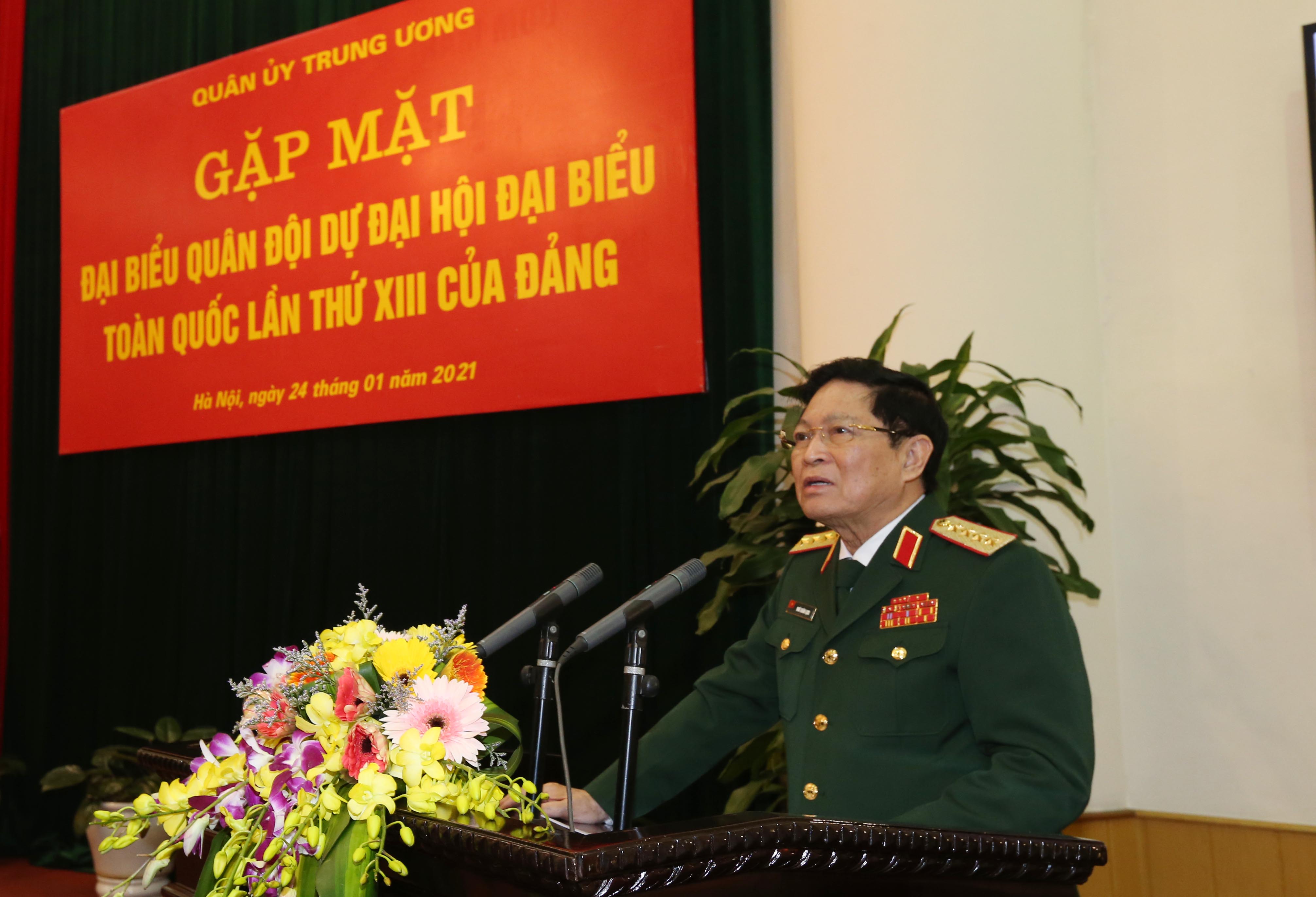 Bộ Quốc phòng gặp mặt đại biểu Quân đội dự Đại hội XIII của Đảng