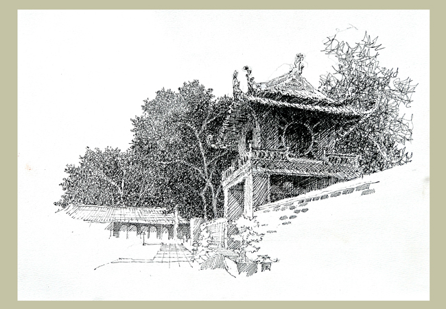 Văn Miếu – Quốc Tử Giám qua nét vẽ ký họa