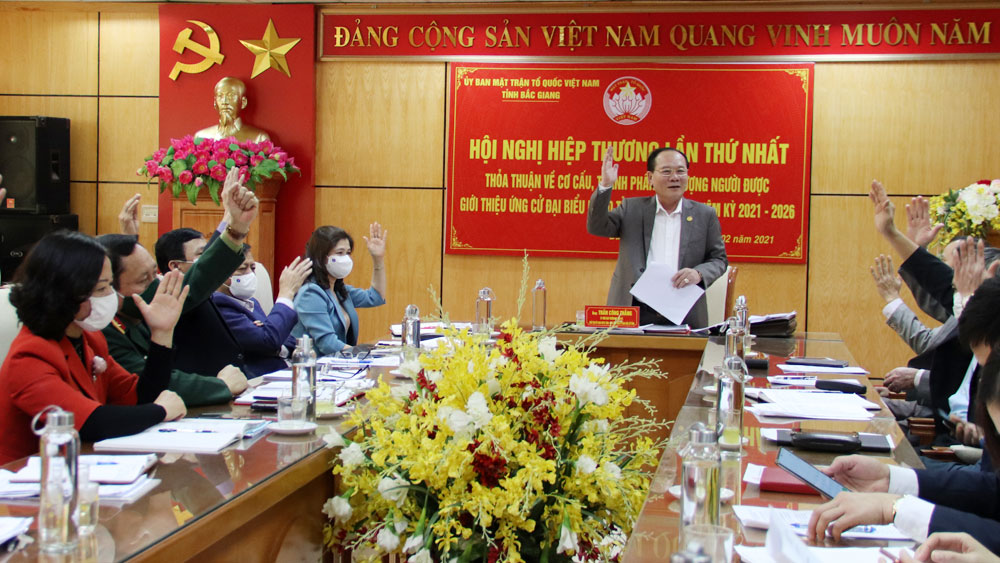 Bắc Giang Hiệp thương bầu cử đại biểu Quốc hội khóa XV và HĐND tỉnh khóa XIX