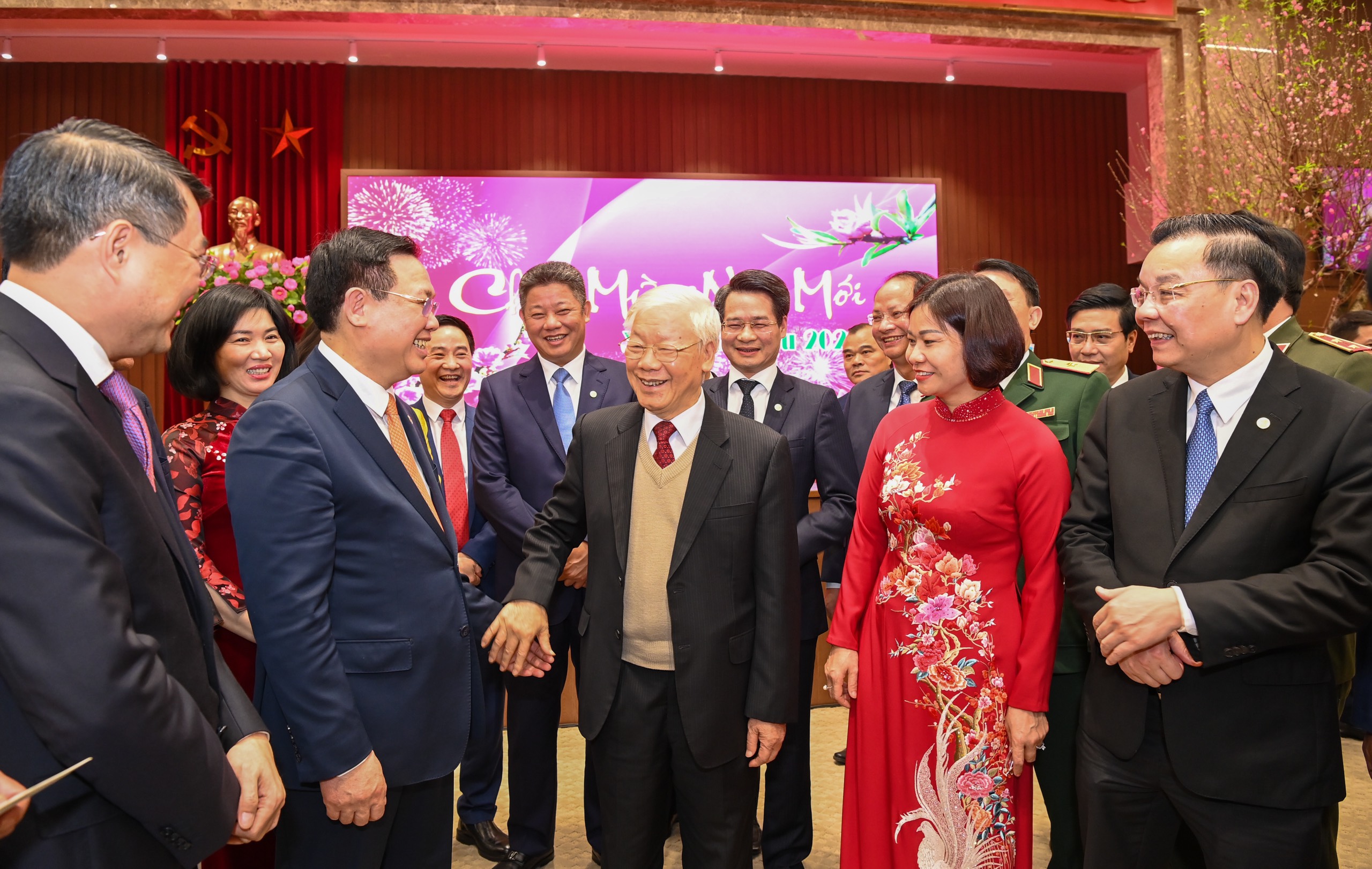 Tổng Bí thư, Chủ tịch nước Nguyễn Phú Trọng chúc Tết Đảng bộ, chính quyền và nhân dân Hà Nội