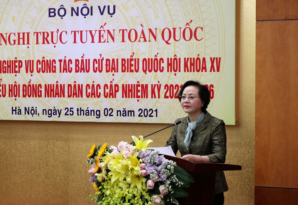 Hội nghị trực tuyến toàn quốc tập huấn nghiệp vụ công tác bầu cử