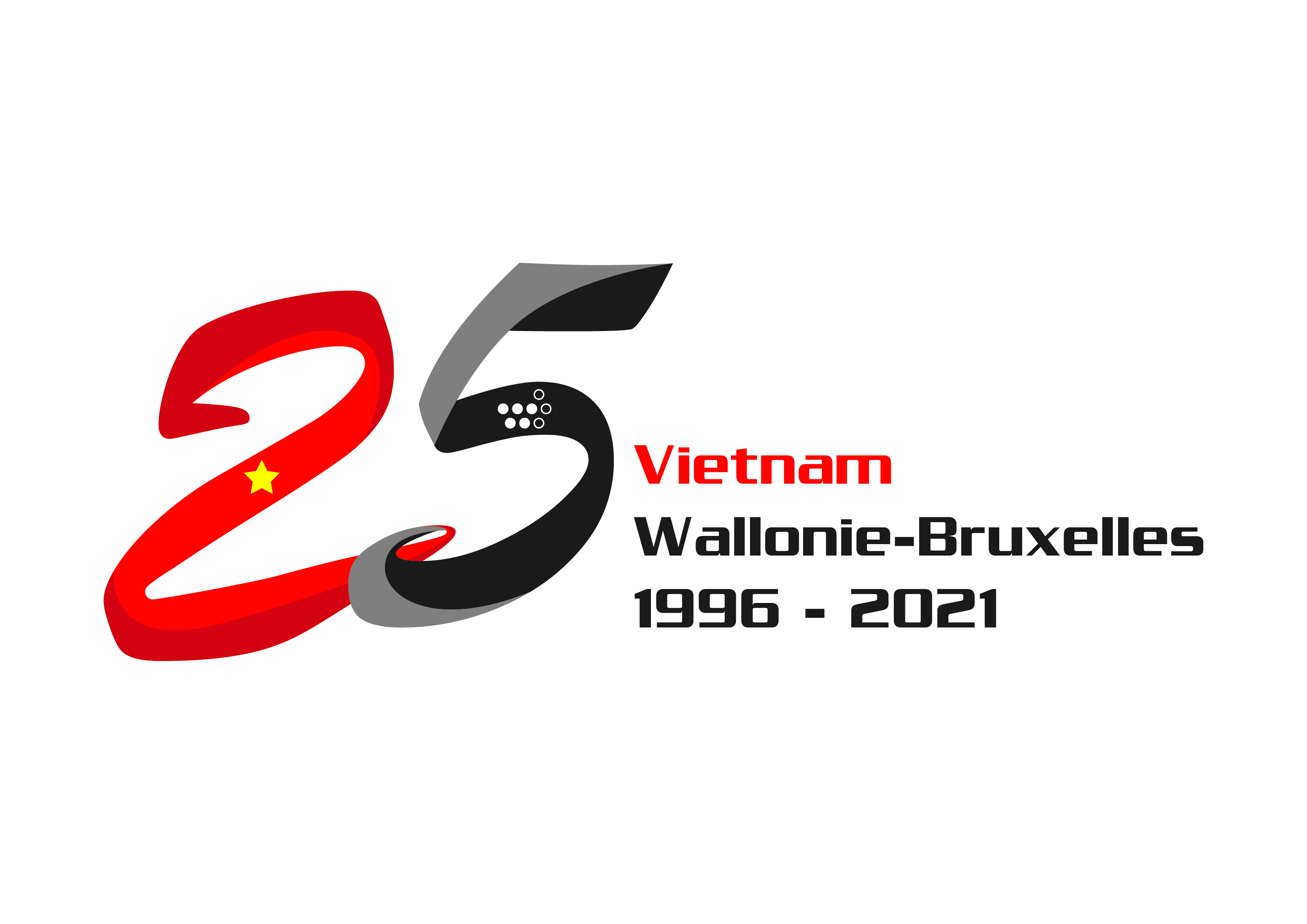 Thiết kế lô gô kỷ niệm 25 năm thành lập Phái đoàn Wallonie-Bruxelles tại Việt Nam