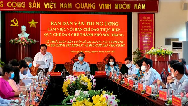 Thành ủy Sóc Trăng thực hiện tốt Quy chế dân chủ cơ sở