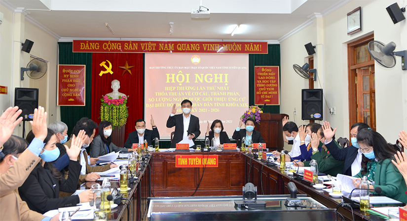 Tuyên Quang Hiệp thương lần thứ nhất bầu cử đại biểu Quốc hội khóa XV và đại biểu HĐND các cấp nhiệm kỳ 2021-2026