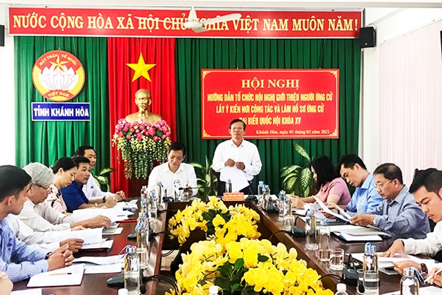 Khánh Hòa Hướng dẫn làm hồ sơ ứng cử đại biểu Quốc hội khóa XV