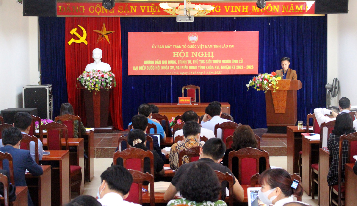 Lào Cai Hướng dẫn giới thiệu người ứng cử đại biểu Quốc hội khóa XV và đại biểu HĐND tỉnh khóa XVI