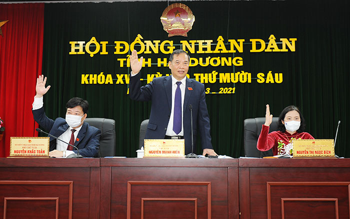 Hải Dương Kiện toàn một số chức danh HĐND và UBND tỉnh