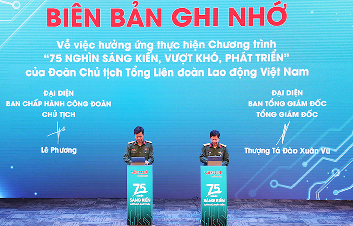 Viettel hưởng ứng Chương trình “75 nghìn sáng kiến, vượt khó, phát triển”
