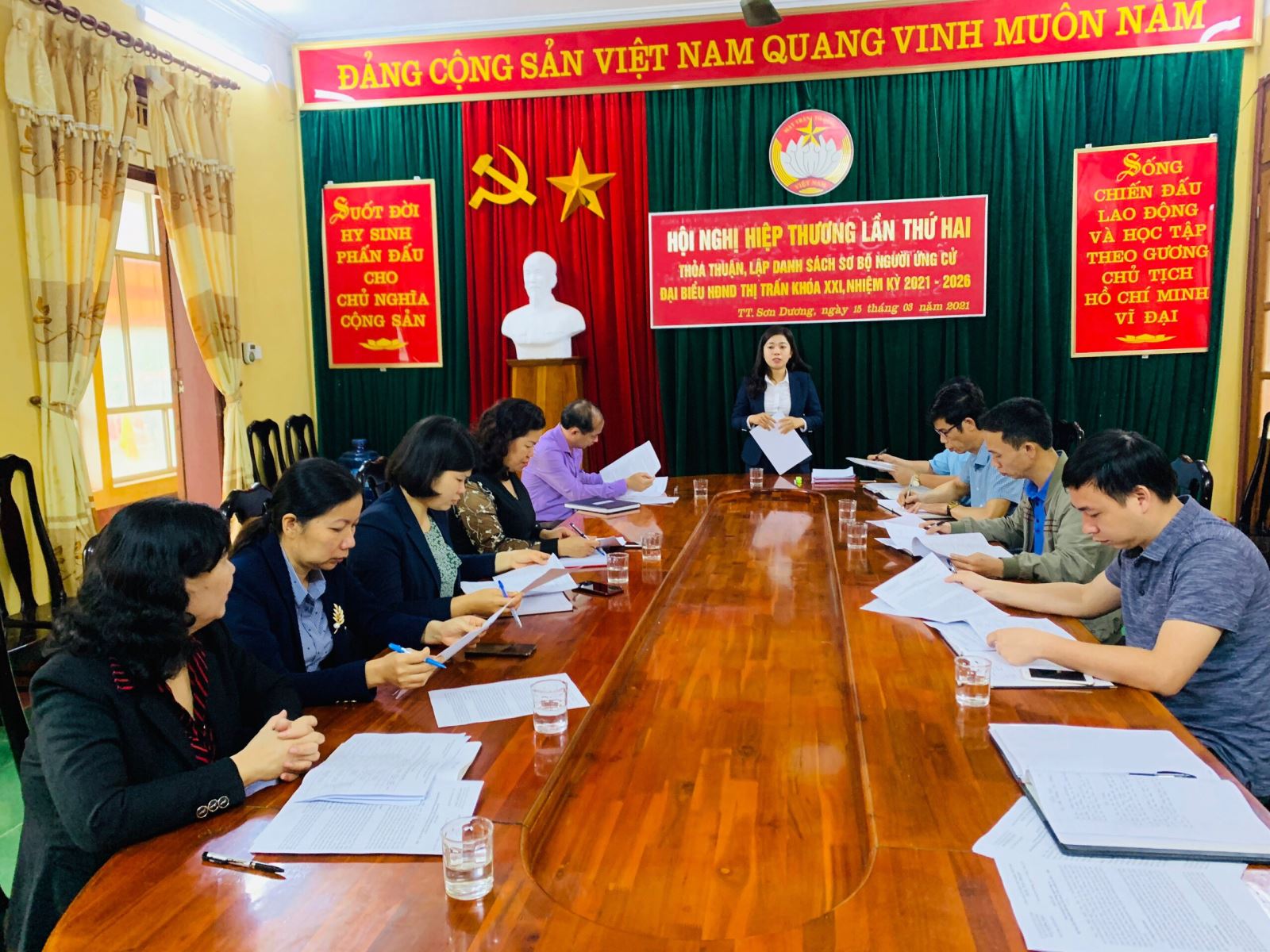TT Sơn Dương Hiệp thương lần thứ 2 những người ứng cử đại biểu HĐND thị trấn khóa XXI