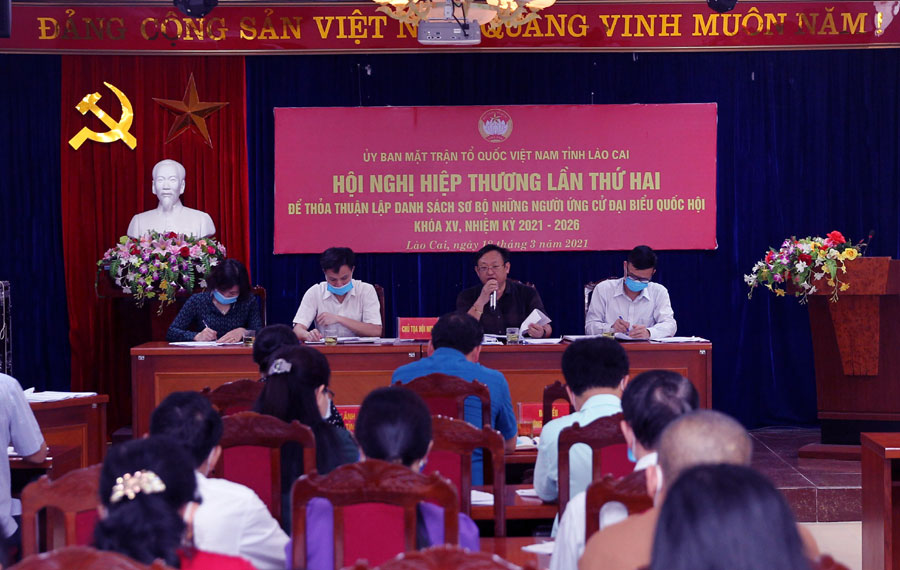 Lào Cai Thông qua danh sách sơ bộ 12 người ứng cử đại biểu Quốc hội khóa XV