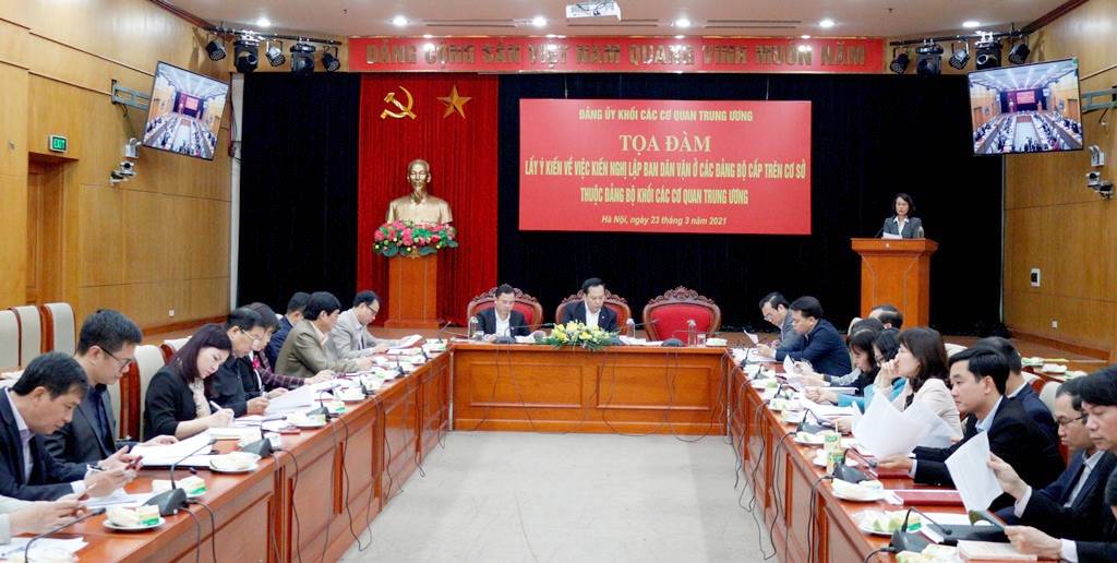 Lấy ý kiến lập Ban Dân vận ở đảng bộ cấp trên cơ sở thuộc Khối các cơ quan Trung ương