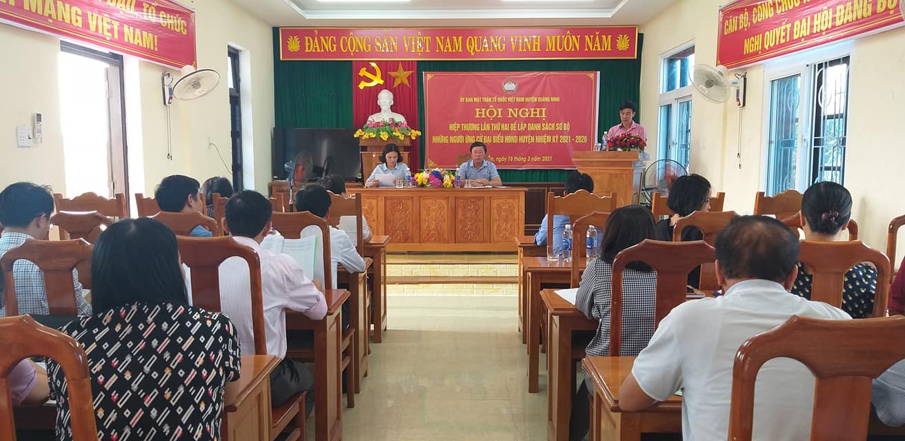 Quảng Bình  Hiệp thương lần 2 lập danh sách sơ bộ người ứng cử đại biểu HĐND huyện, thị, thành phố