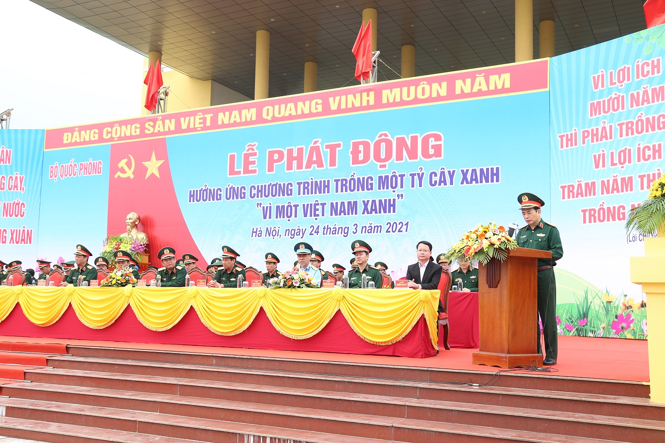 Bộ Quốc phòng hưởng ứng Chương trình trồng 1 tỷ cây xanh Vì một Việt Nam xanh”