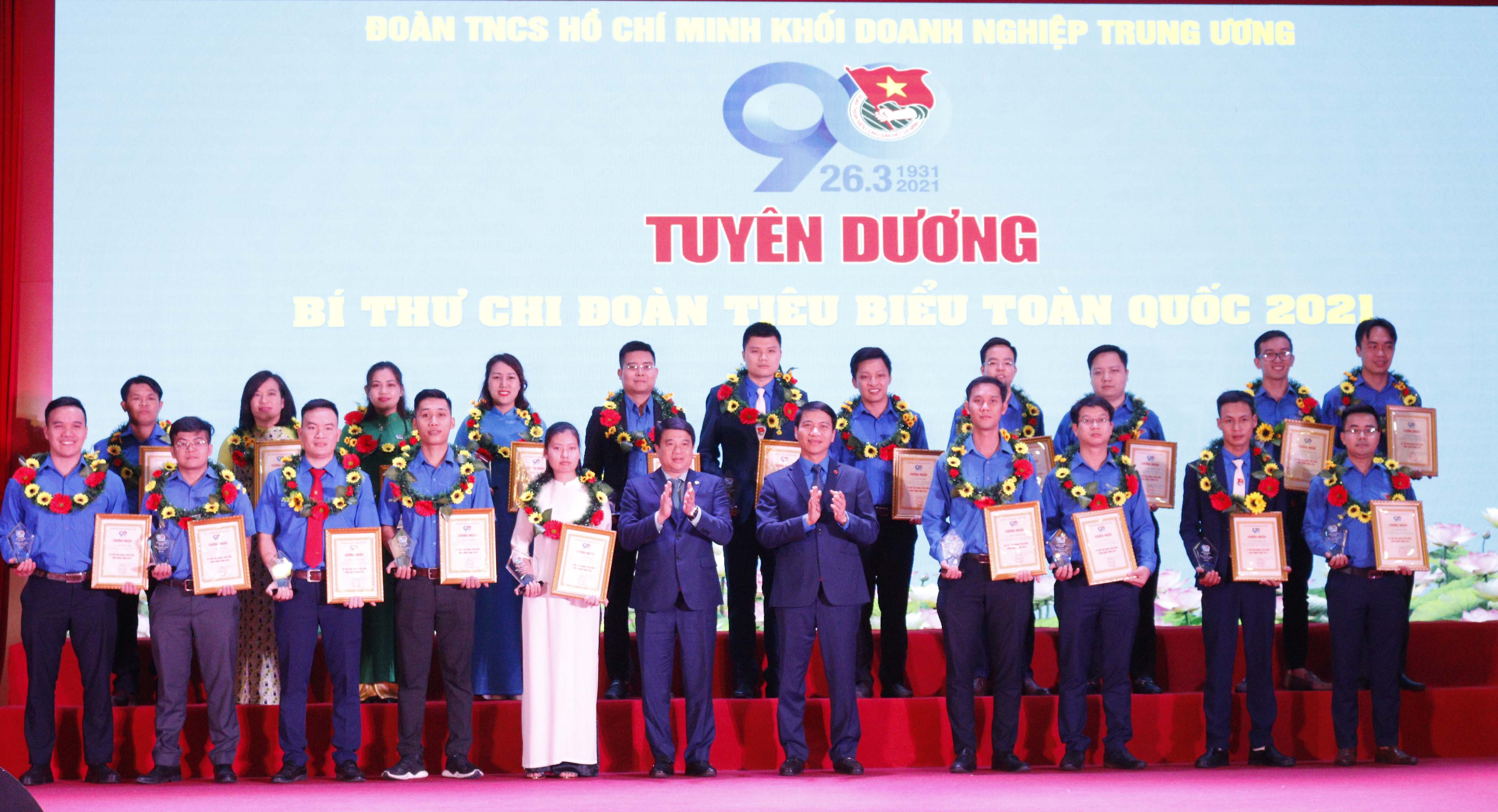 Tuyên dương 90 Chi đoàn và Bí thư Chi đoàn tiêu biểu Khối Doanh nghiệp TƯ
