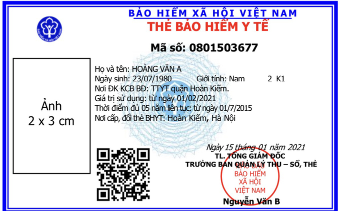 Từ ngày 1 4, thực hiện cấp thẻ BHYT theo mẫu thẻ mới