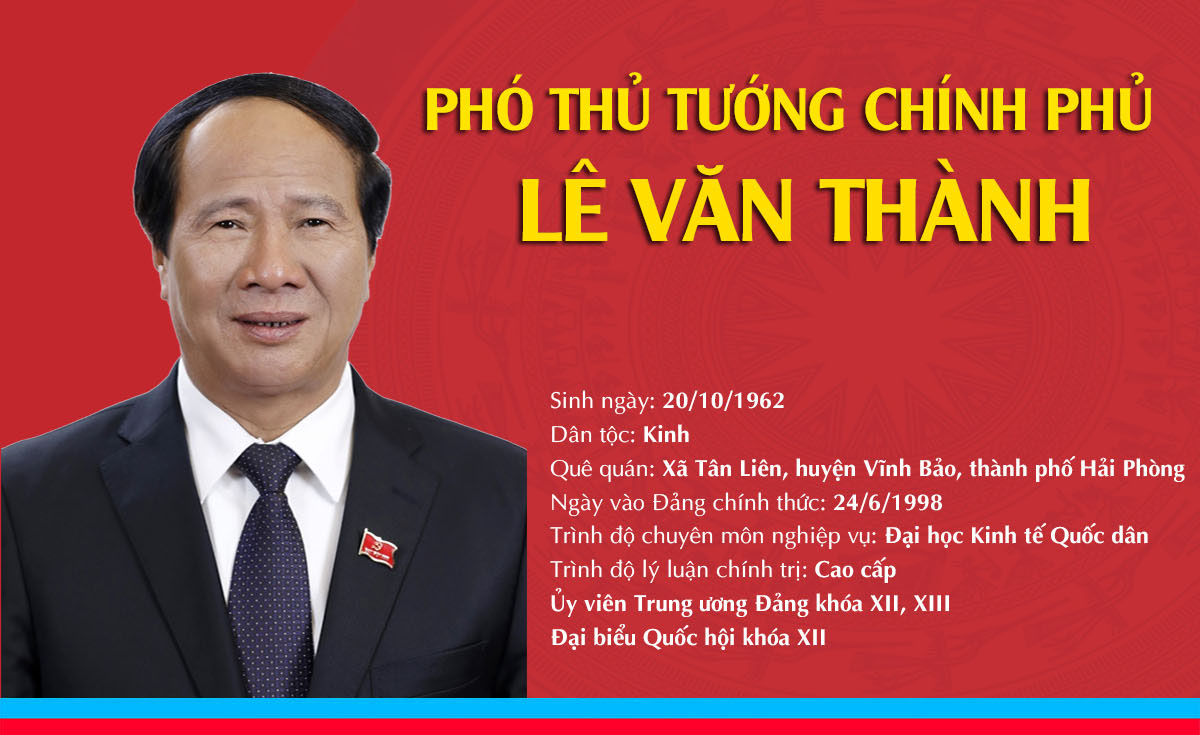 [Infographic] Chân dung tân Phó Thủ tướng Chính phủ Lê Văn Thành