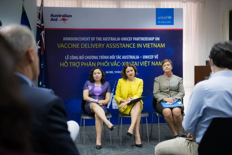 UNICEF và Australia hỗ trợ Việt Nam trong chương trình tiêm chủng vaccine COVID-19