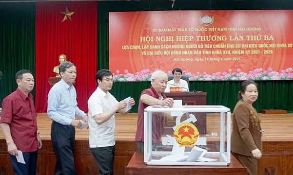 Hải Dương Lập danh sách người ứng cử đại biểu Quốc hội khóa XV và đại biểu HĐND tỉnh khóa XVII