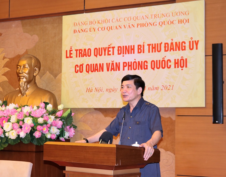 Đồng chí Bùi Văn Cường làm Bí thư Đảng ủy cơ quan Văn phòng Quốc hội