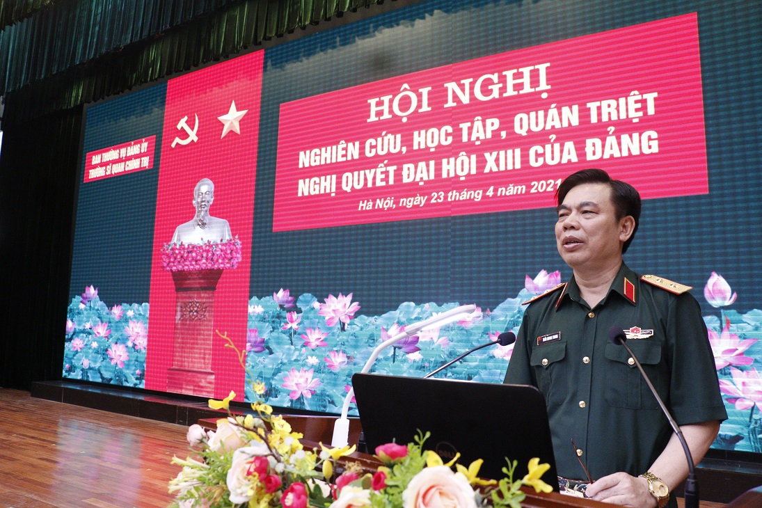 Trường Sĩ quan Chính trị tổ chức nghiên cứu, học tập, quán triệt Nghị quyết Đại hội XIII của Đảng