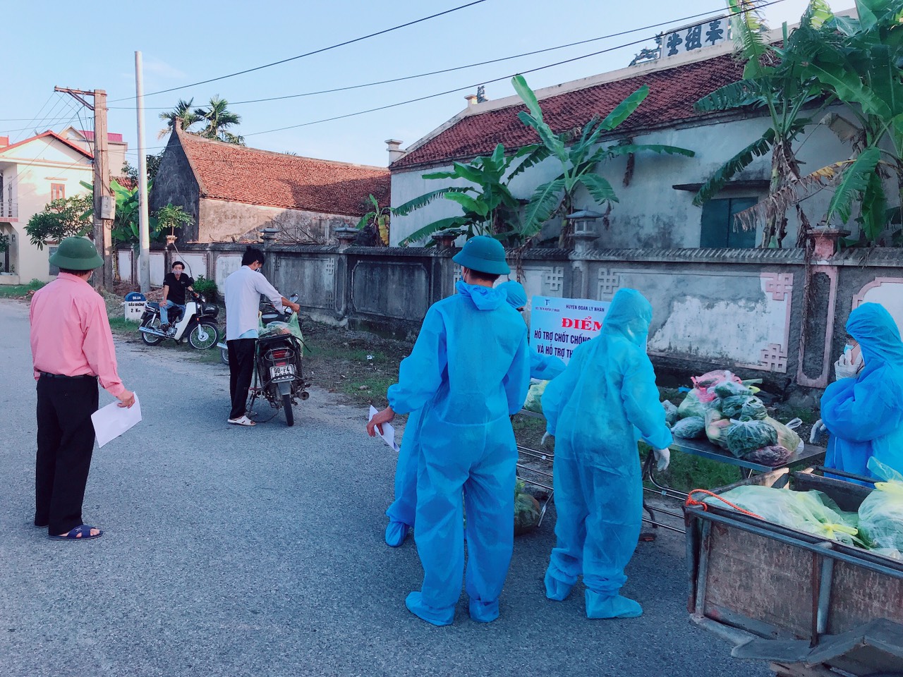 Thực hiện cách ly xã hội với xã Đạo Lý, huyện Lý Nhân, Hà Nam