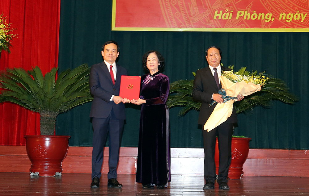 Đồng chí Trần Lưu Quang giữ chức Bí thư Thành ủy Hải Phòng