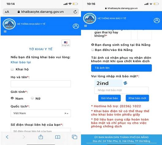 Đà Nẵng Hơn 400 000 lượt khai báo y tế qua ứng dụng điện tử