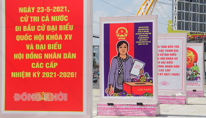 Bến Tre chú trọng công tác tuyên truyền bầu cử

​