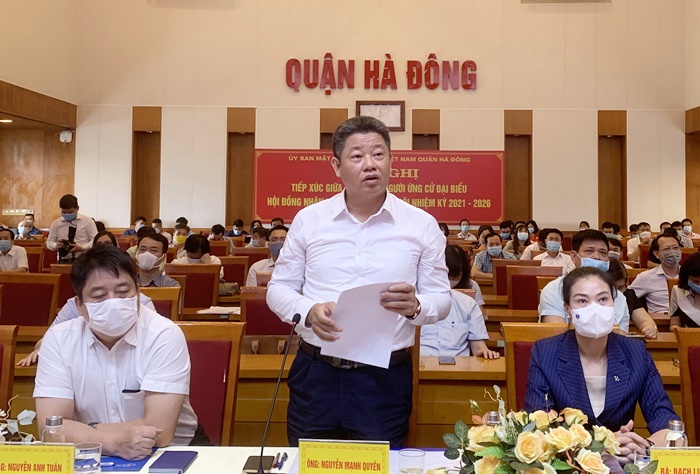 Hà Nội Người ứng cử ĐBQH, HĐND các cấp vận động bầu cử tại các quận, huyện