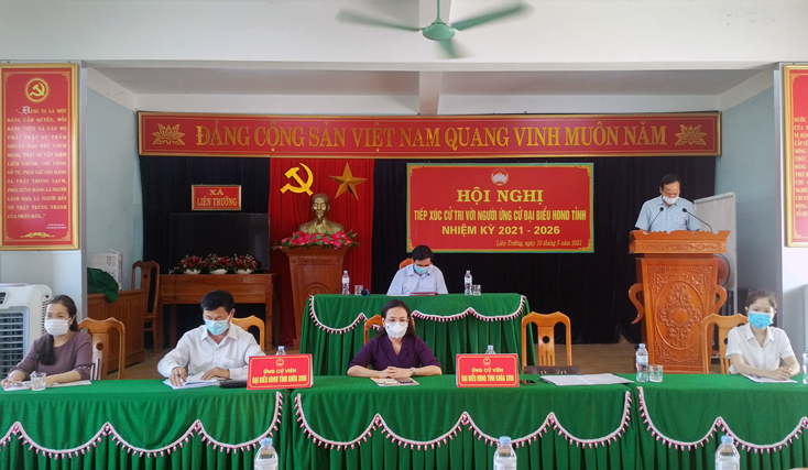 Huyện Quảng Trạch Hội nghị tiếp xúc cử tri cho những người ứng cử đại biểu HĐND tỉnh