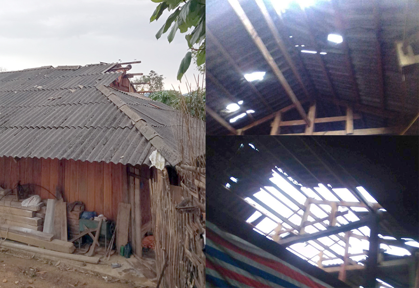 Thiên tai khiến nhiều ngôi nhà bị tốc mái
