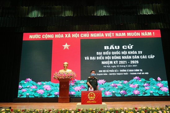 Trường Sĩ quan Chính trị tổ chức bầu cử an toàn, đúng luật định