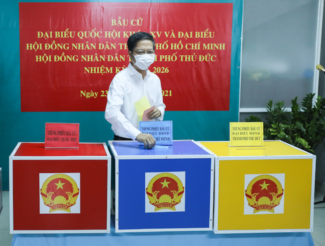 Trưởng Ban Kinh tế Trung ương bỏ phiếu bầu cử tại TP Thủ Đức