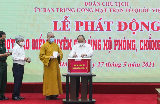 Phát động toàn quốc quyên góp ủng hộ phòng, chống dịch COVID-19