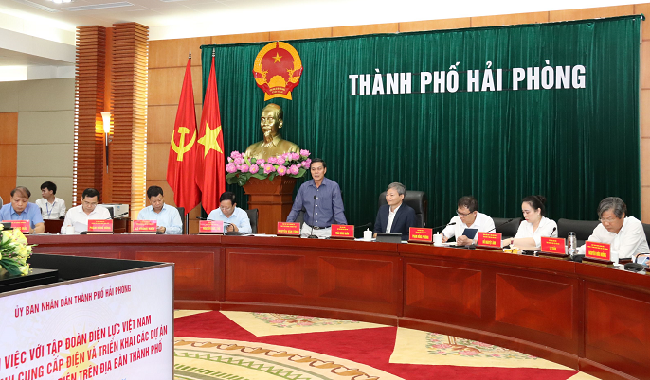 EVN đốc thúc thực hiện dự án truyền tải điện tại Hải Phòng