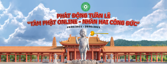 Tuần lễ “Tắm phật online - nhân hai công đức”