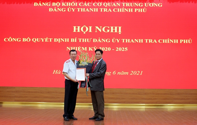 Đồng chí Đoàn Hồng Phong giữ chức Bí thư Đảng ủy Thanh tra Chính phủ