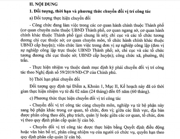 Hà Nội Công chức, viên chức làm nhiệm vụ đủ từ 2- 5 năm sẽ chuyển đổi vị trí công tác