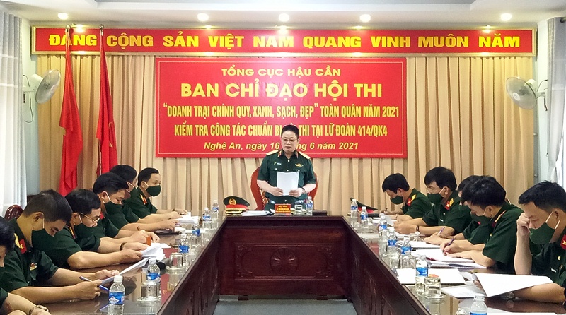 Kiểm tra công tác chuẩn bị Hội thi “Doanh trại chính quy, xanh, sạch, đẹp” toàn quân