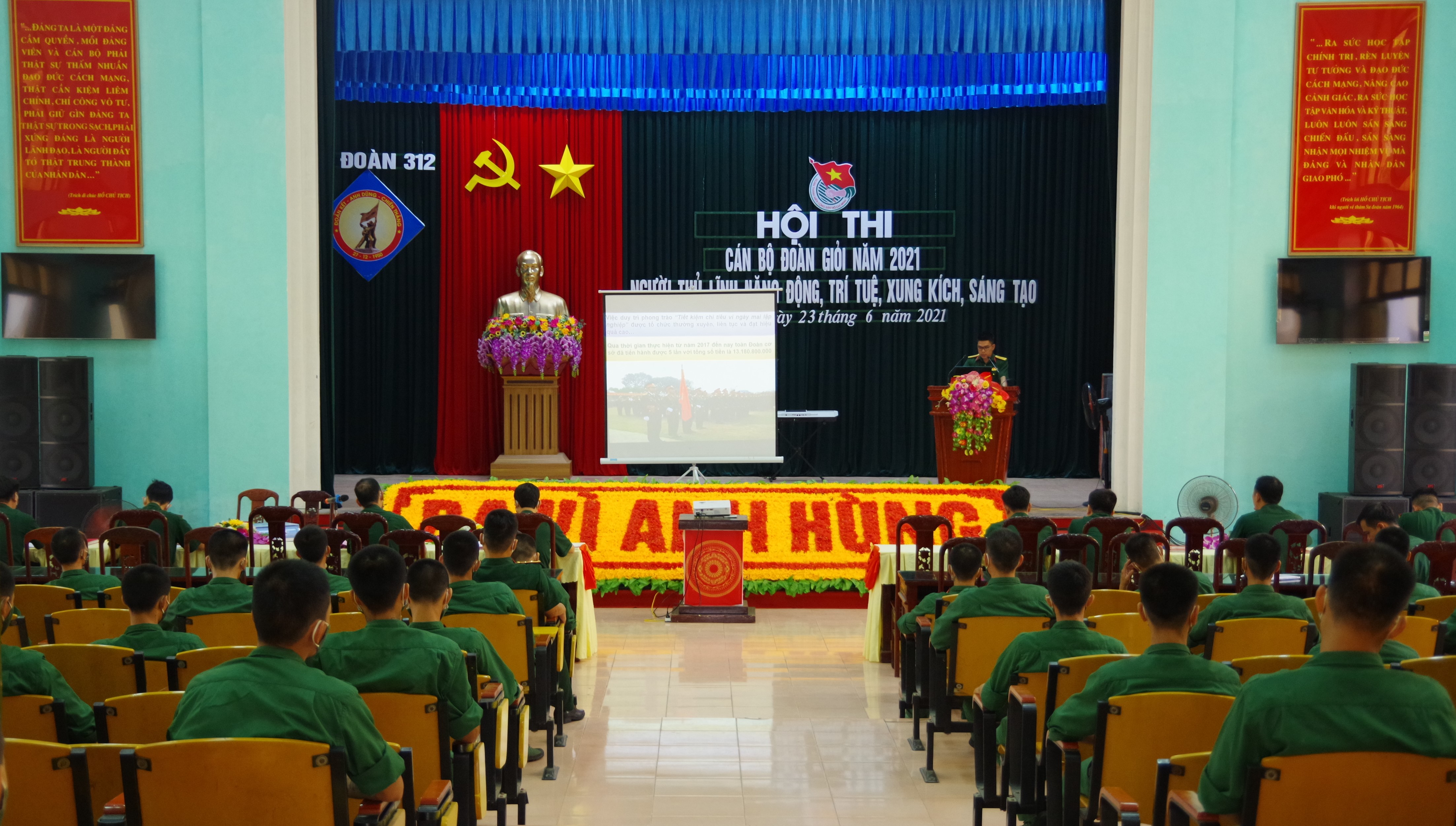 Sư đoàn 312 tổ chức Hội thi cán bộ Đoàn giỏi năm 2021