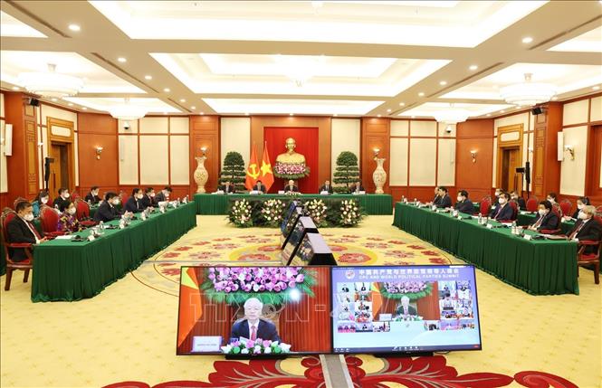 Tổng Bí thư Nguyễn Phú Trọng dự Hội nghị giữa Đảng Cộng sản Trung Quốc với các chính đảng