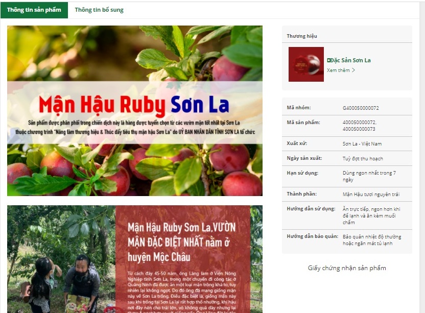 ​Xây dựng thương hiệu mới cho đặc sản mận Sơn La