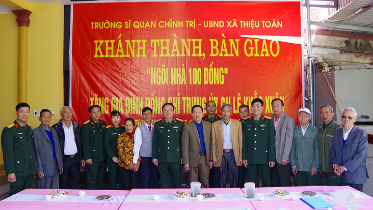 “Ngôi nhà 100 đồng” tô đẹp truyền thống bộ đội Cụ Hồ