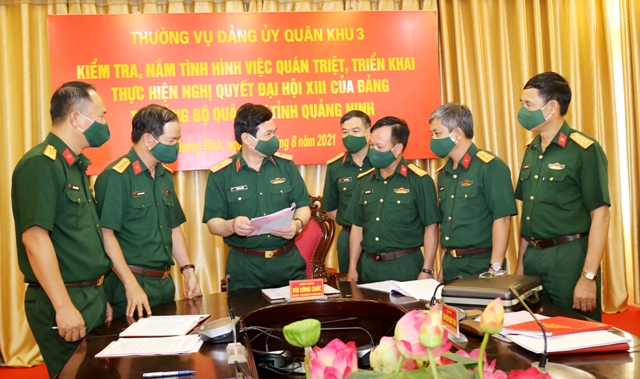 Quân khu 3 Kiểm tra việc triển khai thực hiện Nghị quyết Đại hội XIII