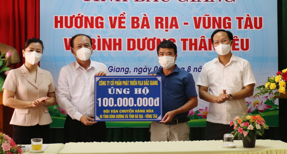Bắc Giang hỗ trợ tỉnh Bình Dương và Bà Rịa - Vũng Tàu gần 130 tấn nhu yếu phẩm