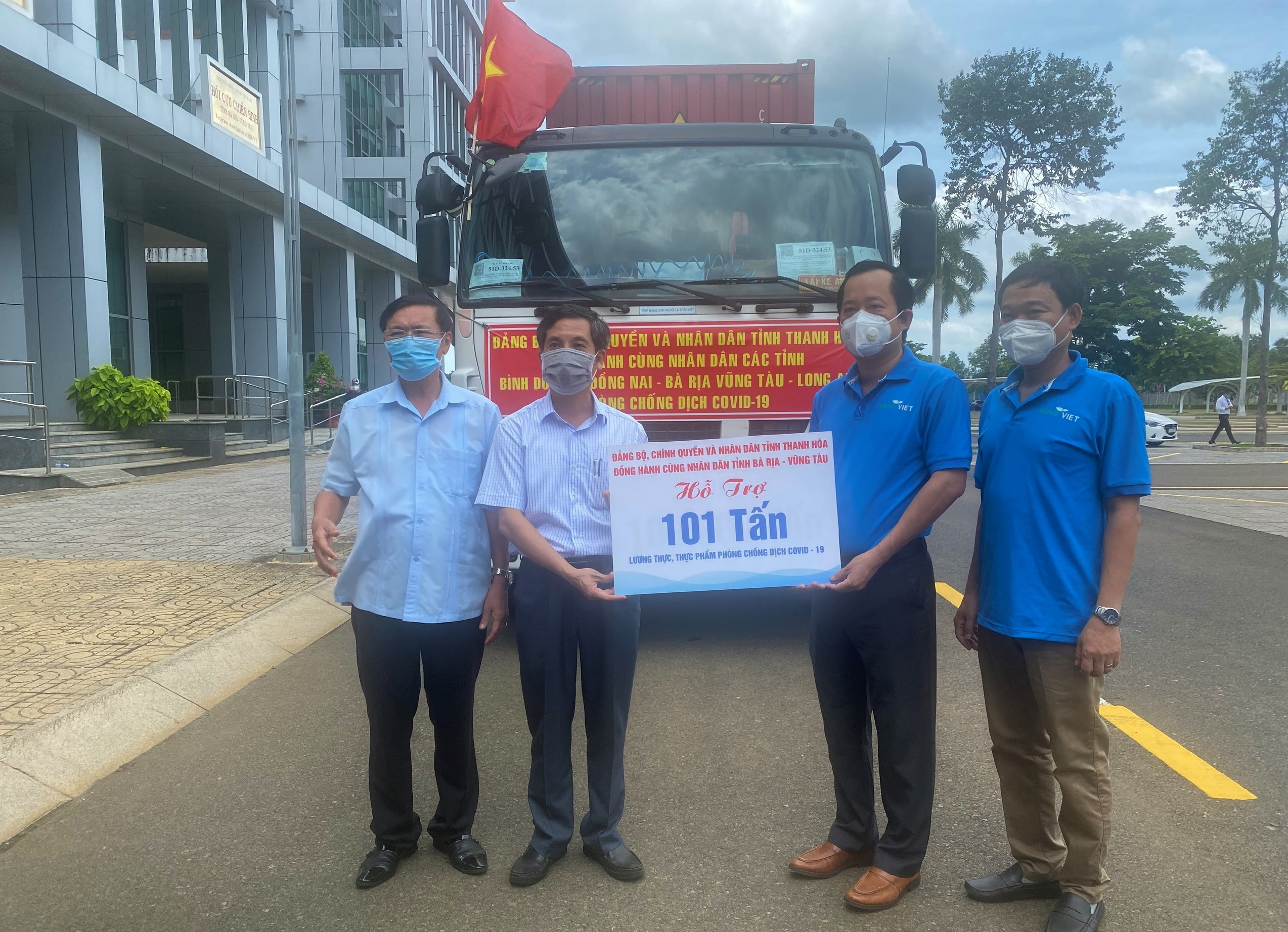 Bà Rịa - Vũng Tàu tiếp nhận hỗ trợ lương thực từ tỉnh Thanh Hóa