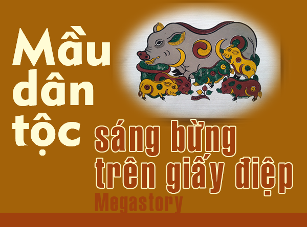 Megastory Màu dân tộc sáng bừng trên giấy điệp