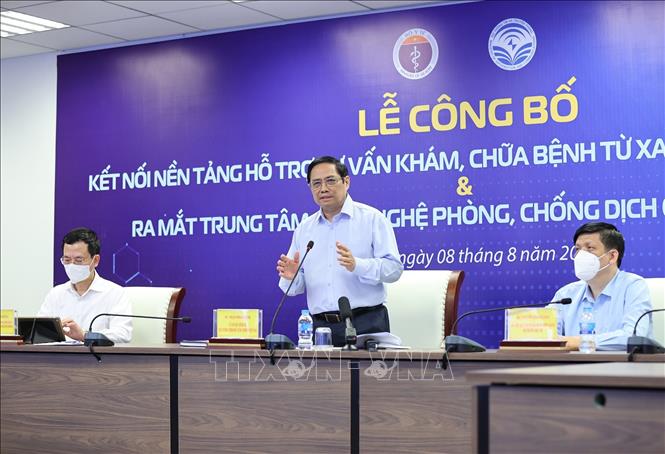 Thủ tướng Phạm Minh Chính dự lễ công bố kết nối nền tảng hỗ trợ tư vấn khám, chữa bệnh từ xa