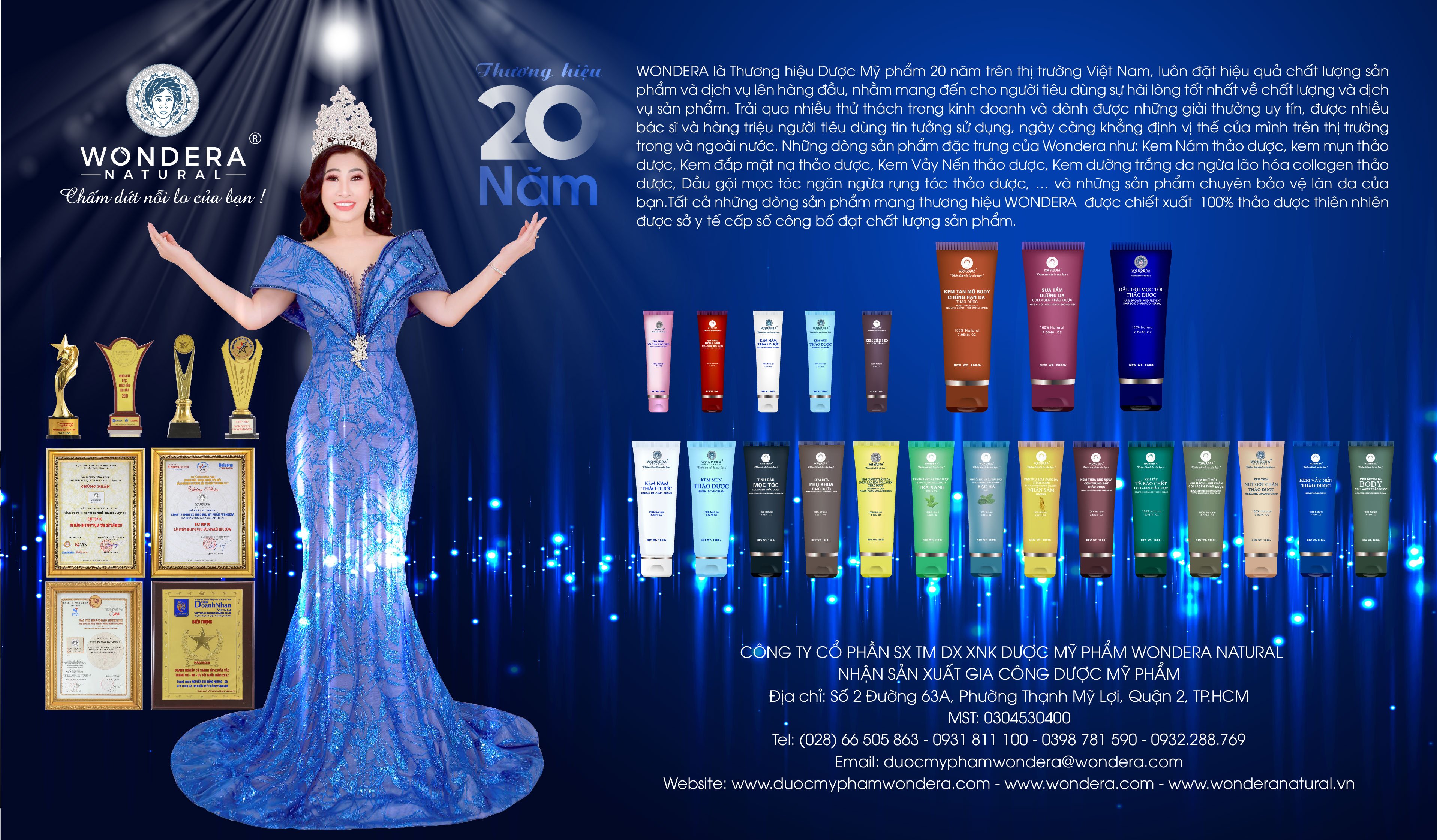 Công ty cổ phần Dược mỹ phẩm Wondera Natural 20 năm xây dựng và phát triển